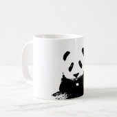 Schwarz/Weiß Panda Kaffeetasse (Vorderseite Links)