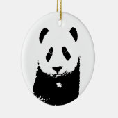 Schwarz/Weiß Panda Keramik Ornament (Rechts)