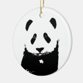 Schwarz/Weiß Panda Keramik Ornament (Links)