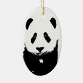 Schwarz/Weiß Panda Keramik Ornament (Rechts)
