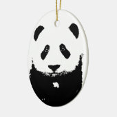 Schwarz/Weiß Panda Keramik Ornament (Links)