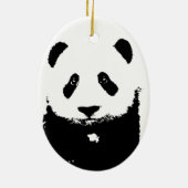 Schwarz/Weiß Panda Keramik Ornament (Hinten)