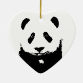 Schwarz/Weiß Panda Keramikornament (Hinten)
