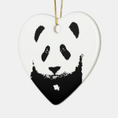 Schwarz/Weiß Panda Keramikornament (Links)