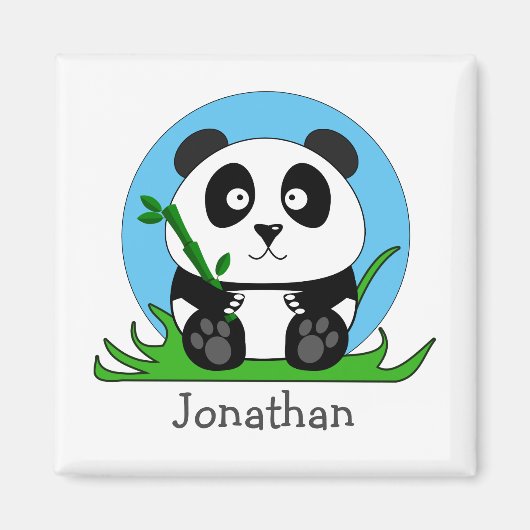 Schwarz-Weiß-Panda Magnet (Vorne)