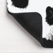 Schwarz/Weiß Panda Mousepad (Ecke)