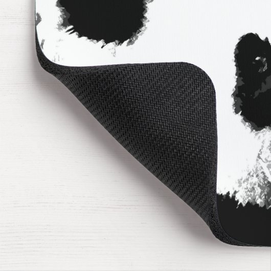 Schwarz/Weiß Panda Mousepad (Ecke)