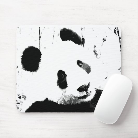 Schwarz/Weiß Panda Mousepad (Mit Mouse)