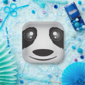 Schwarz-Weiß-Panda-Papierplatte Pappteller (Party)