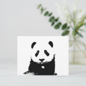 Schwarz/Weiß Panda Postkarte (Stehend Vorderseite)