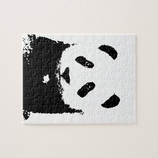 Schwarz/Weiß Panda Puzzle (Horizontal)