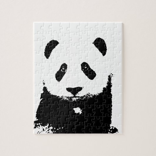 Schwarz/Weiß Panda Puzzle (Vertikal)