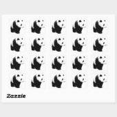 Schwarz/Weiß Panda Quadratischer Aufkleber (Blatt)
