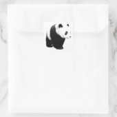 Schwarz/Weiß Panda Quadratischer Aufkleber (Tasche)