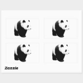 Schwarz/Weiß Panda Rechteckiger Aufkleber (Blatt)