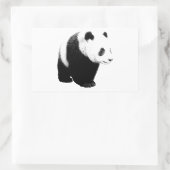 Schwarz/Weiß Panda Rechteckiger Aufkleber (Tasche)