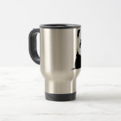 Schwarz/Weiß Panda Reisebecher (Vorderseite Links)