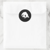 Schwarz/Weiß Panda Runder Aufkleber (Tasche)