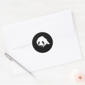 Schwarz/Weiß Panda Runder Aufkleber (Umschlag)