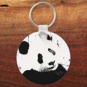 Schwarz/Weiß Panda Schlüsselanhänger (Vorderseite)
