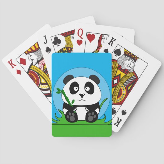 Schwarz-Weiß-Panda Spielkarten (Rückseite)