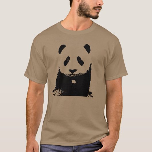 Schwarz/Weiß Panda T-Shirt (Vorderseite)