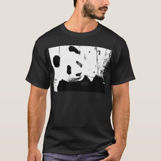 Schwarz/Weiß Panda T-Shirt (Vorderseite)