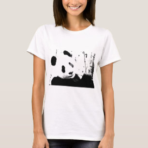 Schwarz/Weiß Panda T-Shirt