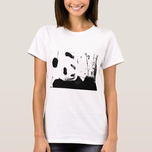 Schwarz/Weiß Panda T-Shirt (Vorderseite)