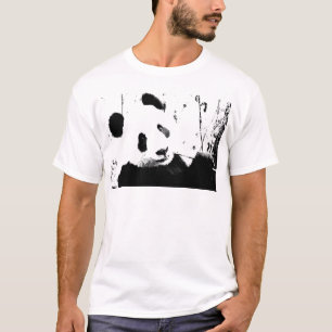 Schwarz/Weiß Panda T-Shirt