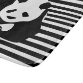 Schwarz-Weiß-Panda und Streifen Schneidebrett (Ecke)