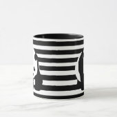Schwarz-Weiß-Panda und Streifen Tasse (Zentrum)