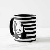 Schwarz-Weiß-Panda und Streifen Tasse (Vorderseite Links)