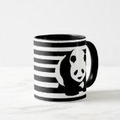 Schwarz-Weiß-Panda und Streifen Tasse (VorderseiteRechts)