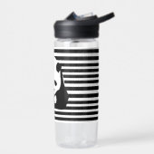 Schwarz-Weiß-Panda und Streifen Trinkflasche (Links)