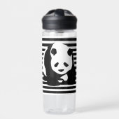 Schwarz-Weiß-Panda und Streifen Trinkflasche (Vorderseite)
