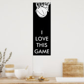 Schwarz-Weiß-Panorama-Basketball-Poster Poster (Küche)