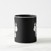 Schwarz-Weiß-Panther-Kunst Tasse (Zentrum)
