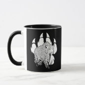 Schwarz-Weiß-Panther-Kunst Tasse (Links)