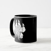 Schwarz-Weiß-Panther-Kunst Tasse (Vorderseite Links)