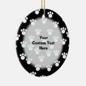 Schwarz-Weiß-Papier-Druckmuster Keramikornament (Rechts)
