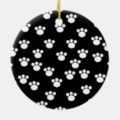 Schwarz-Weiß-Papier-Druckmuster Keramikornament (Hinten)