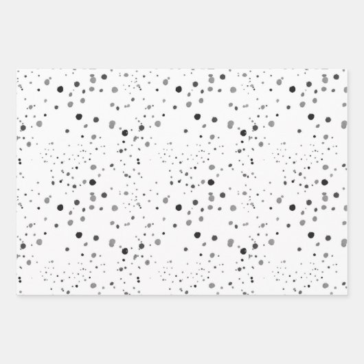 Schwarz-Weiß-Papierblatt-Set Nr. 2 Geschenkpapier Set (Vorderseite 2)