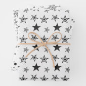 Schwarz-Weiß-Papierblatt-Set Nr. 2 Geschenkpapier Set (Beispiel)