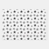 Schwarz-Weiß-Papierblatt-Set Nr. 2 Geschenkpapier Set (Vorderseite)