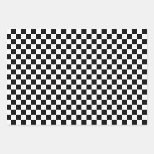 Schwarz-Weiß-Papierblätter Geschenkpapier Set (Vorderseite 3)