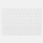 Schwarz-Weiß-Papierblätter Geschenkpapier Set (Vorderseite 2)