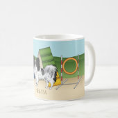 Schwarz-Weiß-Papillen mit Agility Kaffeetasse (VorderseiteRechts)