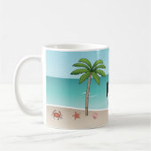 Schwarz-weiß Papillon Dog Tropical Summer Beach Kaffeetasse (Links)