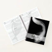 Schwarz-Weiß Paprika vegetarisches Rezept Notizblock (Innenseite)